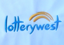 Lottery West Embroidery Sample